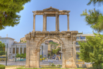 Fototapeta na wymiar Adrianou Gate in Athens ,Greece