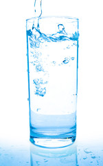 glass of water being poured