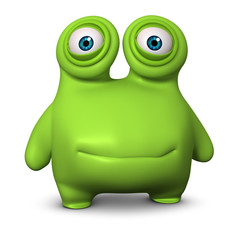 cute green alien