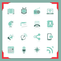 Communication icons | In a frame series