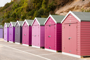 Fototapeta na wymiar Colorful Beach Huts