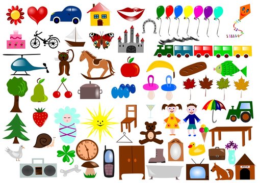 70 various icons and elements