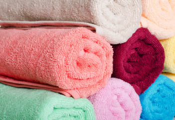 The combined  color towels