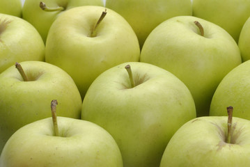 Composición de manzanas verdes