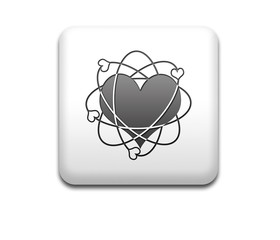 Boton cuadrado blanco corazon como atomo © teracreonte