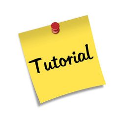 Post-it con chincheta texto Tutorial