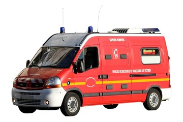 Véhicule ambulance ' VSAB' des sapeurs pompiers