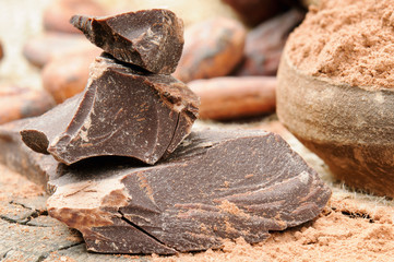 Crushed dark chocolate