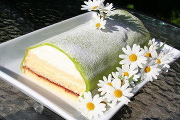 Marzipan gateau with decoration