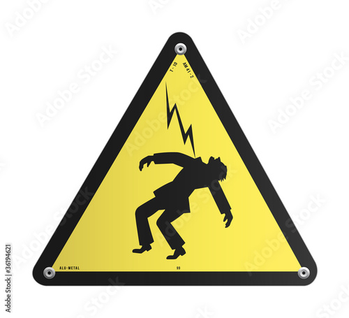 "Panneau - Danger électrique" Stock image and royalty-free ...