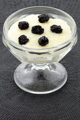 warm delicious rice pudding