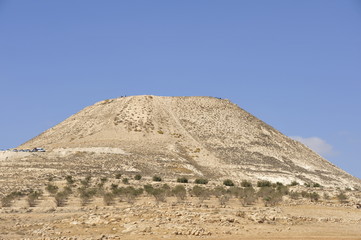 Herodium fortress in Judea desert, Israel