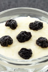 warm delicious rice pudding