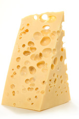 Cheese on white background