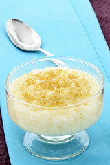 warm delicious rice pudding
