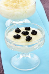 warm delicious rice pudding