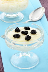 warm delicious rice pudding
