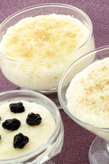 warm delicious rice pudding