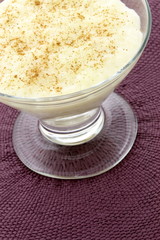 warm delicious rice pudding