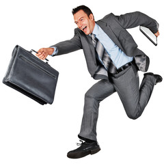 running business man