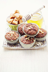 muffins with banana and toffee