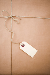 brown paper parcel with copy space