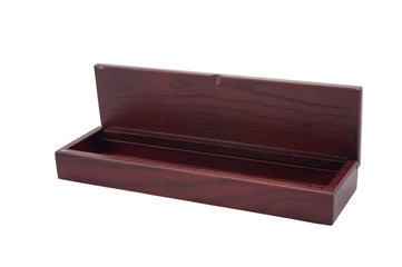 Wood box isolated on white background
