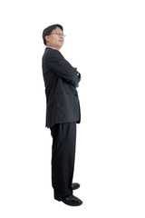 businessman full length isolated on white