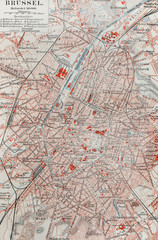 Old map of Brussels