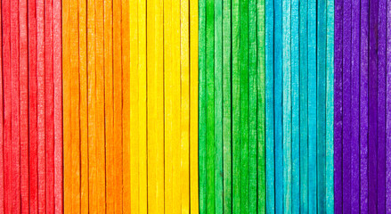rainbow wooden stick