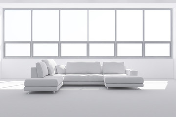 Interno con divano e finestra