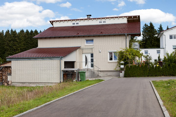 Fototapeta na wymiar Dream house with car garage