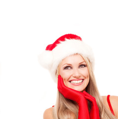 woman dressed as Santa