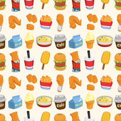 seamless fast food pattern