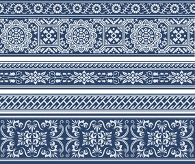 indian style floral border set