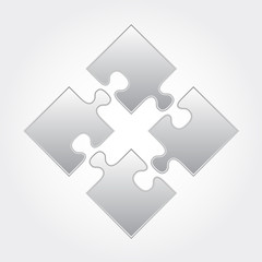 Vector gray puzzle square