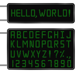 Vector Green Digital Font