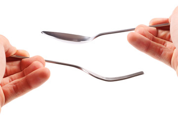 fork and spoon in hands