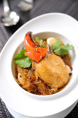 crabs on white plate