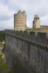 Fototapeta na wymiar Zamek Paprocie w Bretanii