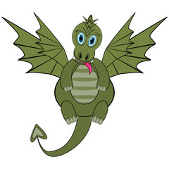Cartoon funny dragon