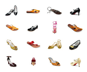 Women's shoes on a white background