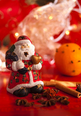 christmas decoration santa candle