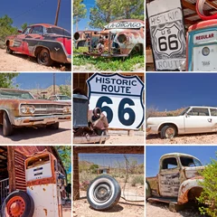 Papier Peint photo autocollant Route 66 Route 66 collage