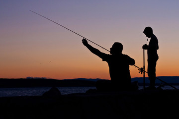 Fototapeta na wymiar the fishermen