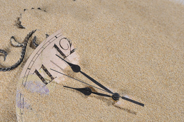 Wall Clock in the sand