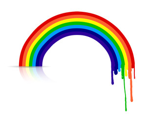 colorful ink rainbow illustration design