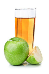 fresh apples and juice