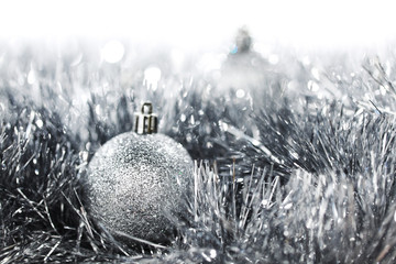 silver christmas ball