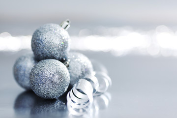 silver christmas ball
